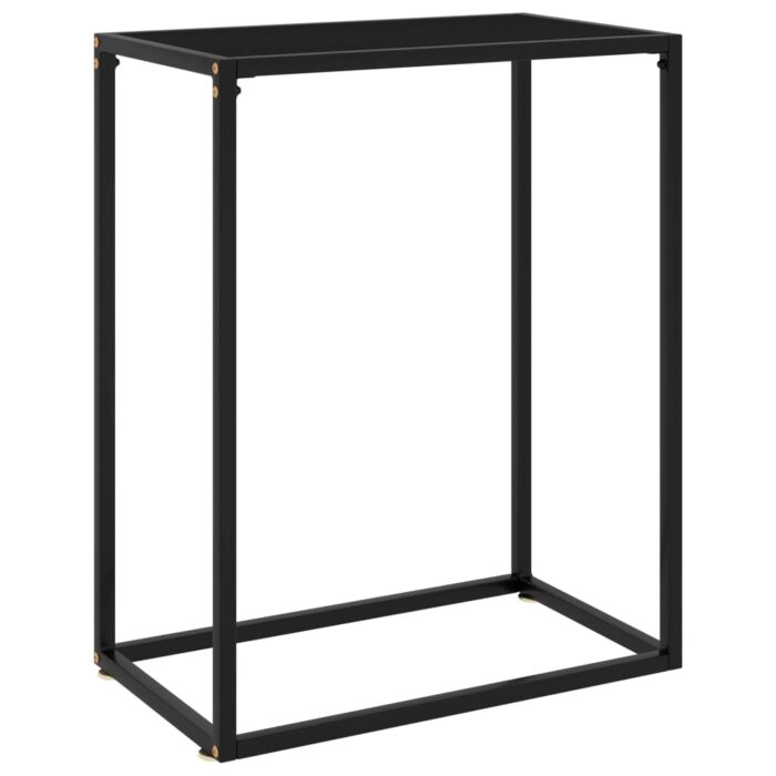 Table console Noir 60x35x75 cm Verre trempé – Image 1