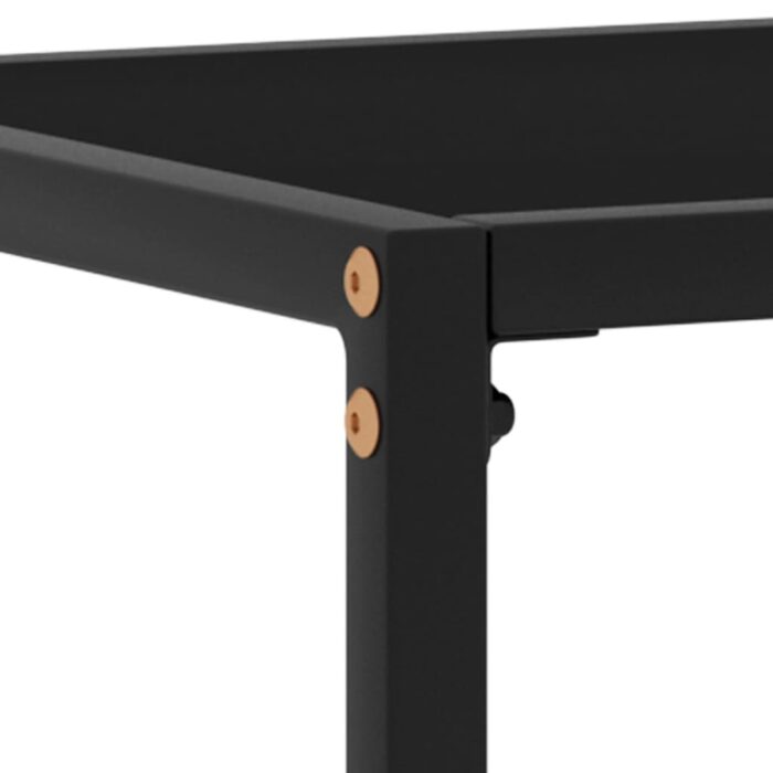 Table console Noir 60x35x75 cm Verre trempé – Image 4