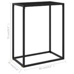 Table console Noir 60x35x75 cm Verre trempé – Image 5
