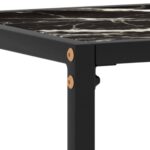 Table console Noir 60x35x75 cm Verre trempé – Image 4