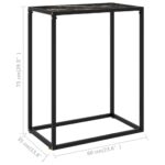 Table console Noir 60x35x75 cm Verre trempé – Image 5
