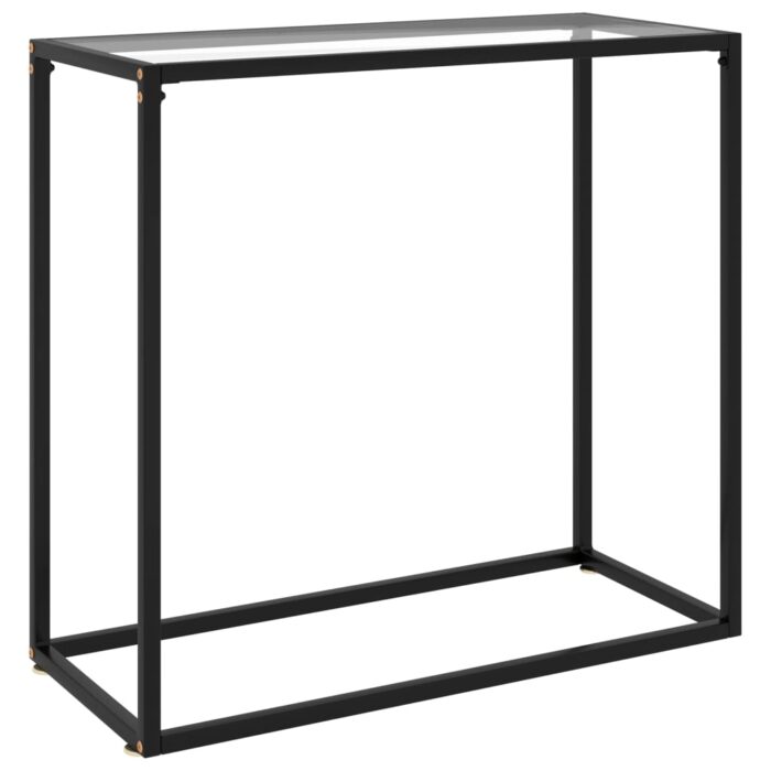 Table console Transparent 80x35x75 cm Verre trempé – Image 1
