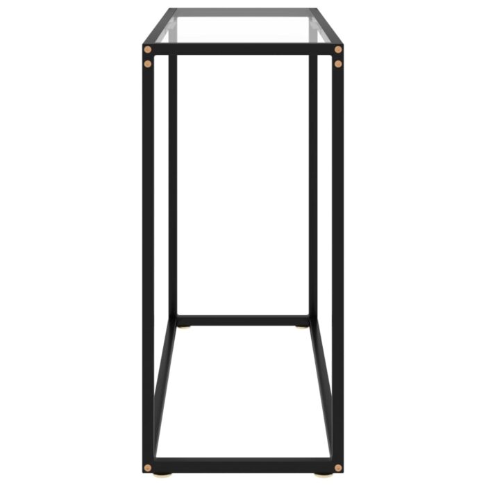 Table console Transparent 80x35x75 cm Verre trempé – Image 2