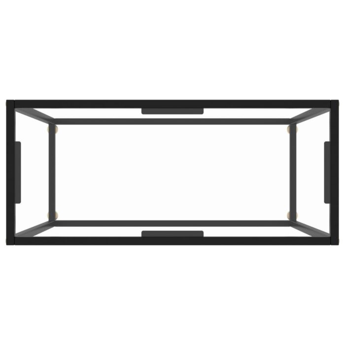 Table console Transparent 80x35x75 cm Verre trempé – Image 3
