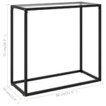 Table console Transparent 80x35x75 cm Verre trempé – Image 5