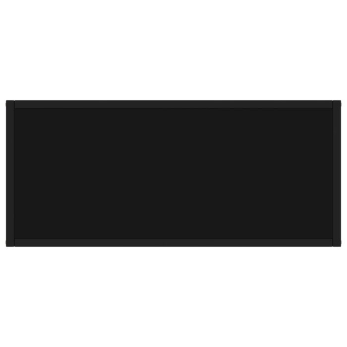 Table console Noir 80x35x75 cm Verre trempé – Image 3