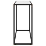 Table console Blanc 80x35x75 cm Verre trempé – Image 2