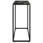 Table console Noir 80x35x75 cm Verre trempé – Image 2