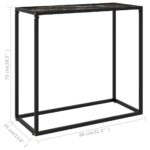 Table console Noir 80x35x75 cm Verre trempé – Image 5