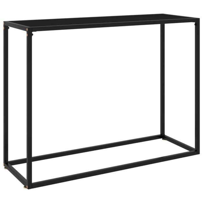 Table console Noir 100x35x75 cm Verre trempé – Image 1