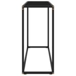 Table console Noir 100x35x75 cm Verre trempé – Image 2