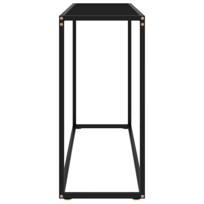 Table console Noir 100x35x75 cm Verre trempé – Image 2