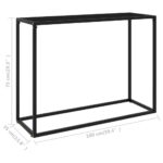 Table console Noir 100x35x75 cm Verre trempé – Image 5