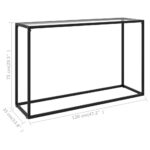 Table console Transparent 120x35x75 cm Verre trempé – Image 5