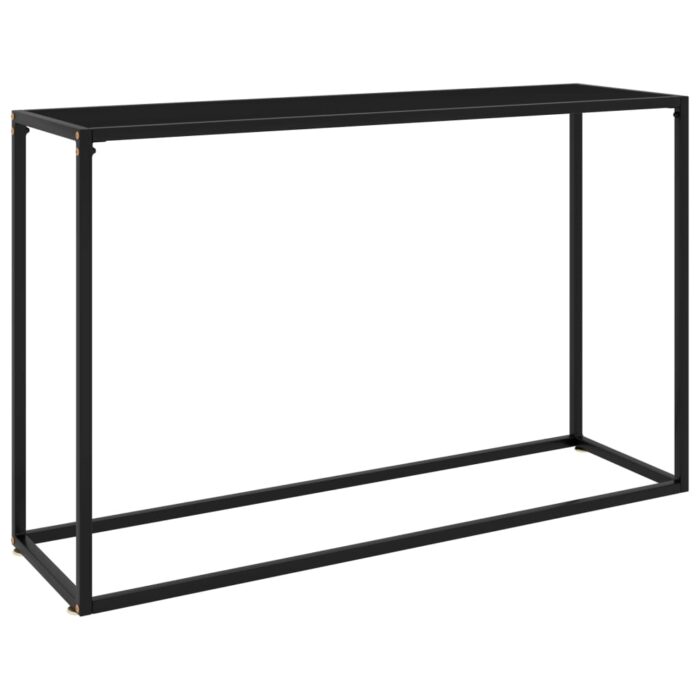 Table console Noir 120x35x75 cm Verre trempé – Image 1