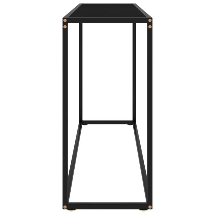 Table console Noir 120x35x75 cm Verre trempé – Image 2