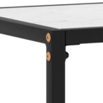 Table console Blanc 120x35x75 cm Verre trempé – Image 4