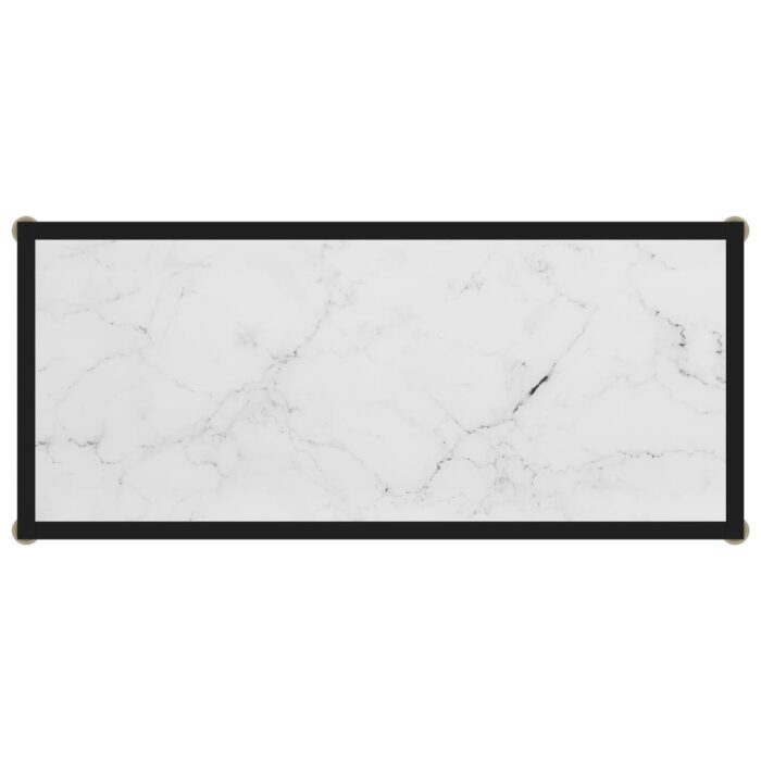 Table console Blanc 80x35x75 cm Verre trempé – Image 3
