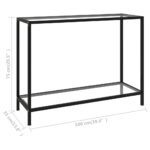 Table console Transparent 100x35x75 cm Verre trempé – Image 5