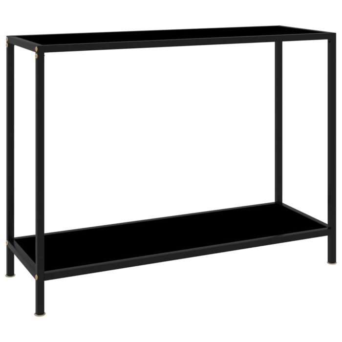 Table console Noir 100x35x75 cm Verre trempé – Image 1