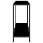 Table console Noir 100x35x75 cm Verre trempé – Image 2