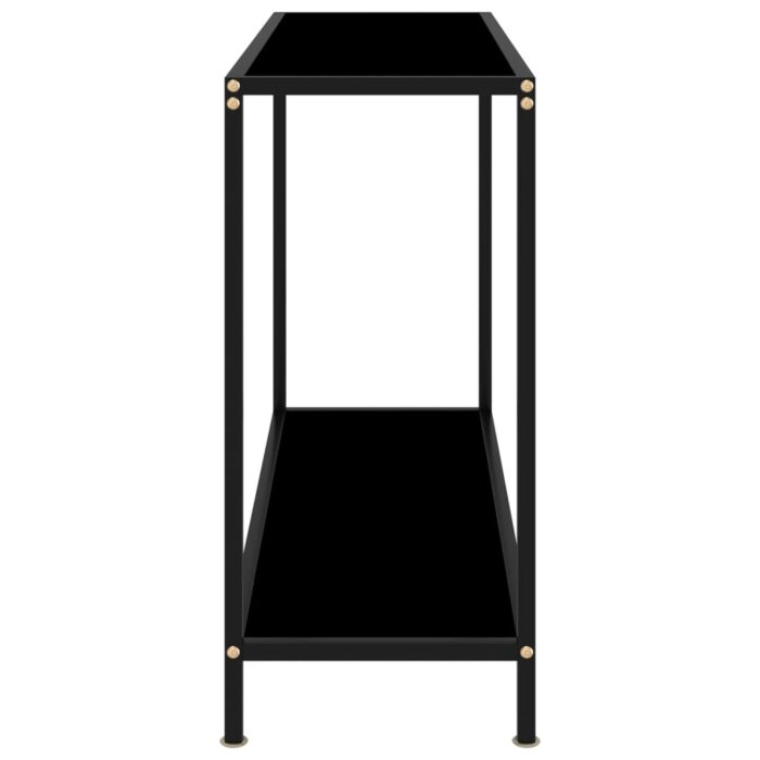 Table console Noir 100x35x75 cm Verre trempé – Image 2