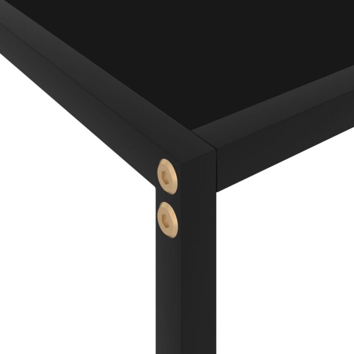 Table console Noir 100x35x75 cm Verre trempé – Image 4