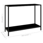 Table console Noir 100x35x75 cm Verre trempé – Image 5