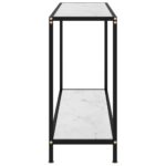 Table console Blanc 100x35x75 cm Verre trempé – Image 2