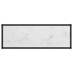 Table console Blanc 100x35x75 cm Verre trempé – Image 3