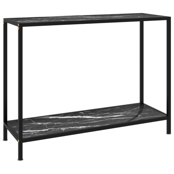 Table console Noir 100x35x75 cm Verre trempé – Image 1