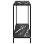 Table console Noir 100x35x75 cm Verre trempé – Image 2