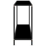 Table console Noir 120x35x75 cm Verre trempé – Image 2
