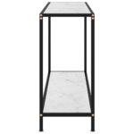 Table console Blanc 120x35x75 cm Verre trempé – Image 2