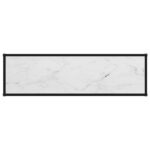 Table console Blanc 120x35x75 cm Verre trempé – Image 3