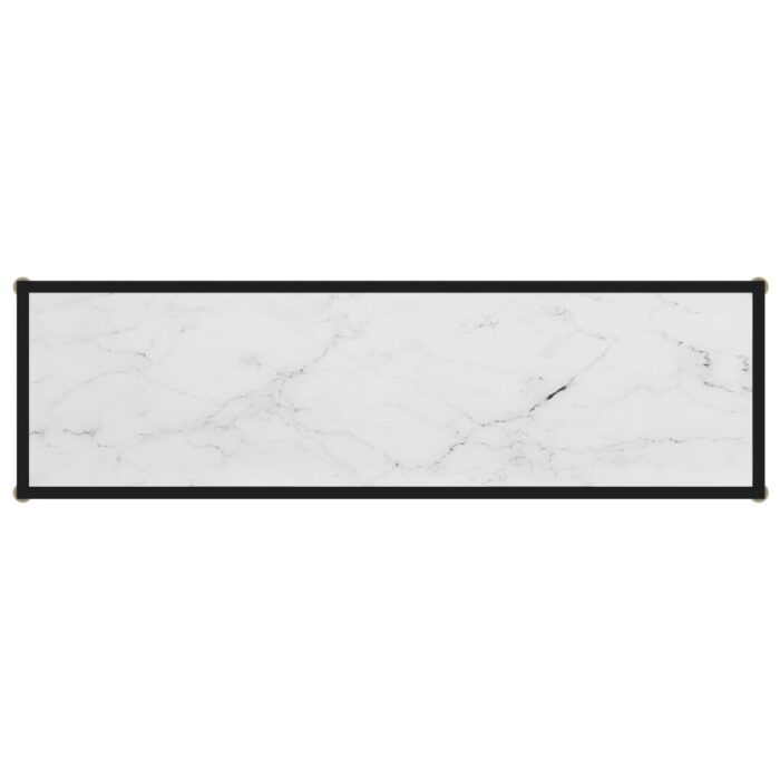 Table console Blanc 120x35x75 cm Verre trempé – Image 3