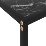 Table console Noir 120x35x75 cm Verre trempé – Image 4