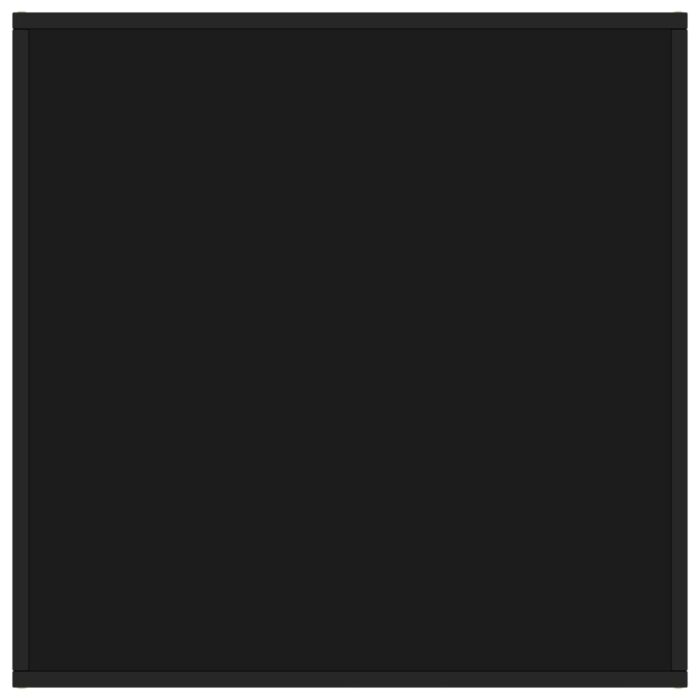 Table basse Noir avec verre noir 80x80x35 cm – Image 2