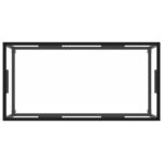 Table basse Noir avec verre trempé 100x50x35 cm – Image 3