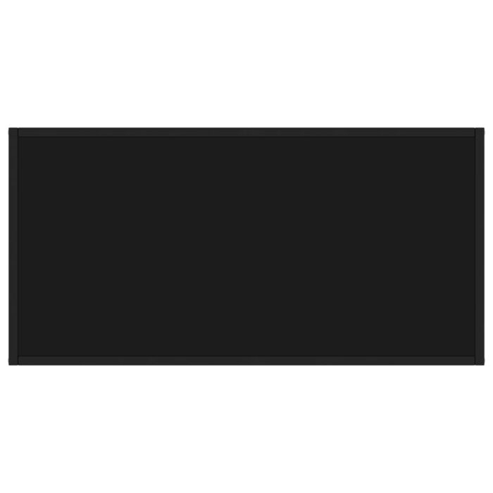 Table basse Noir avec verre noir 100x50x35 cm – Image 3