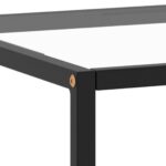 Table basse Noir avec verre trempé 120x50x35 cm – Image 4