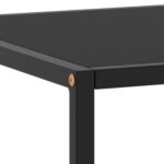 Table basse Noir avec verre noir 120x50x35 cm – Image 4