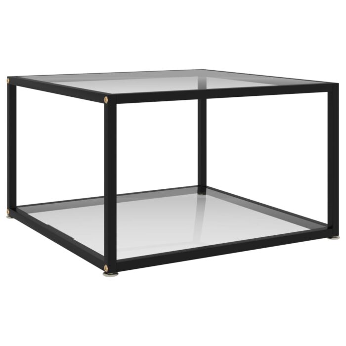 Table basse Transparent 60x60x35 cm Verre trempé – Image 1