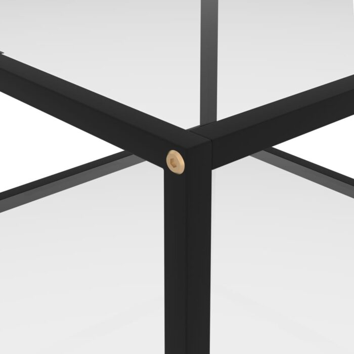 Table basse Transparent 60x60x35 cm Verre trempé – Image 3