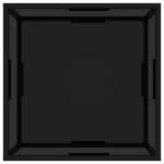 Table basse Noir 60x60x35 cm Verre trempé – Image 2