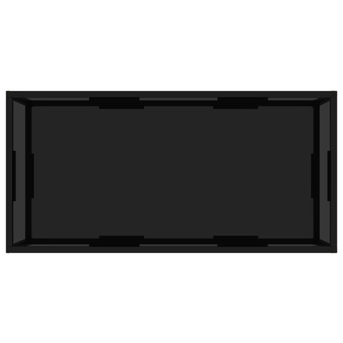 322898 Coffee Table Black 100x50x35 cm Tempered Glass – Image 2