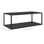 322898 Coffee Table Black 100x50x35 cm Tempered Glass – Image 4