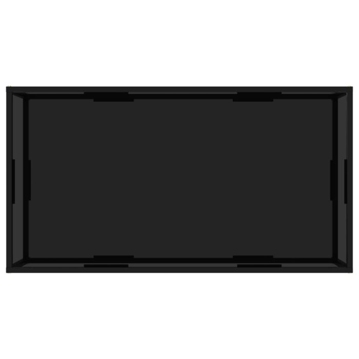 Table basse Noir 120x60x35 cm Verre trempé – Image 2