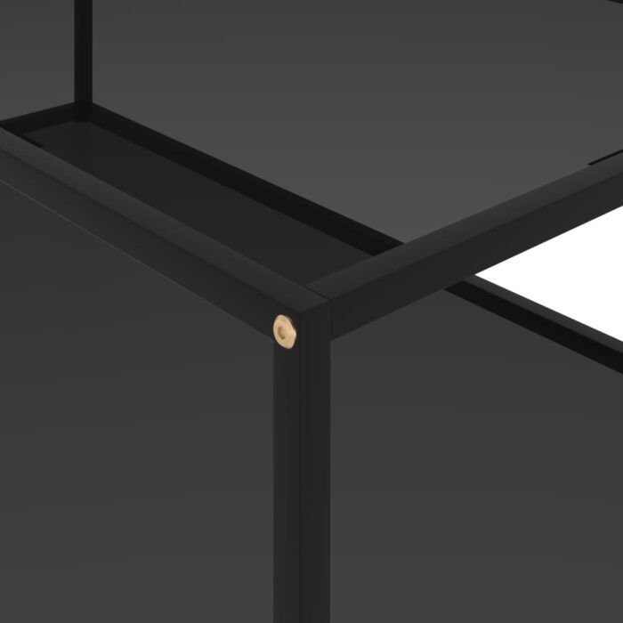 Table basse Noir 120x60x35 cm Verre trempé – Image 3