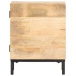 Table de chevet 40x30x51 cm Bois de manguier solide – Image 2